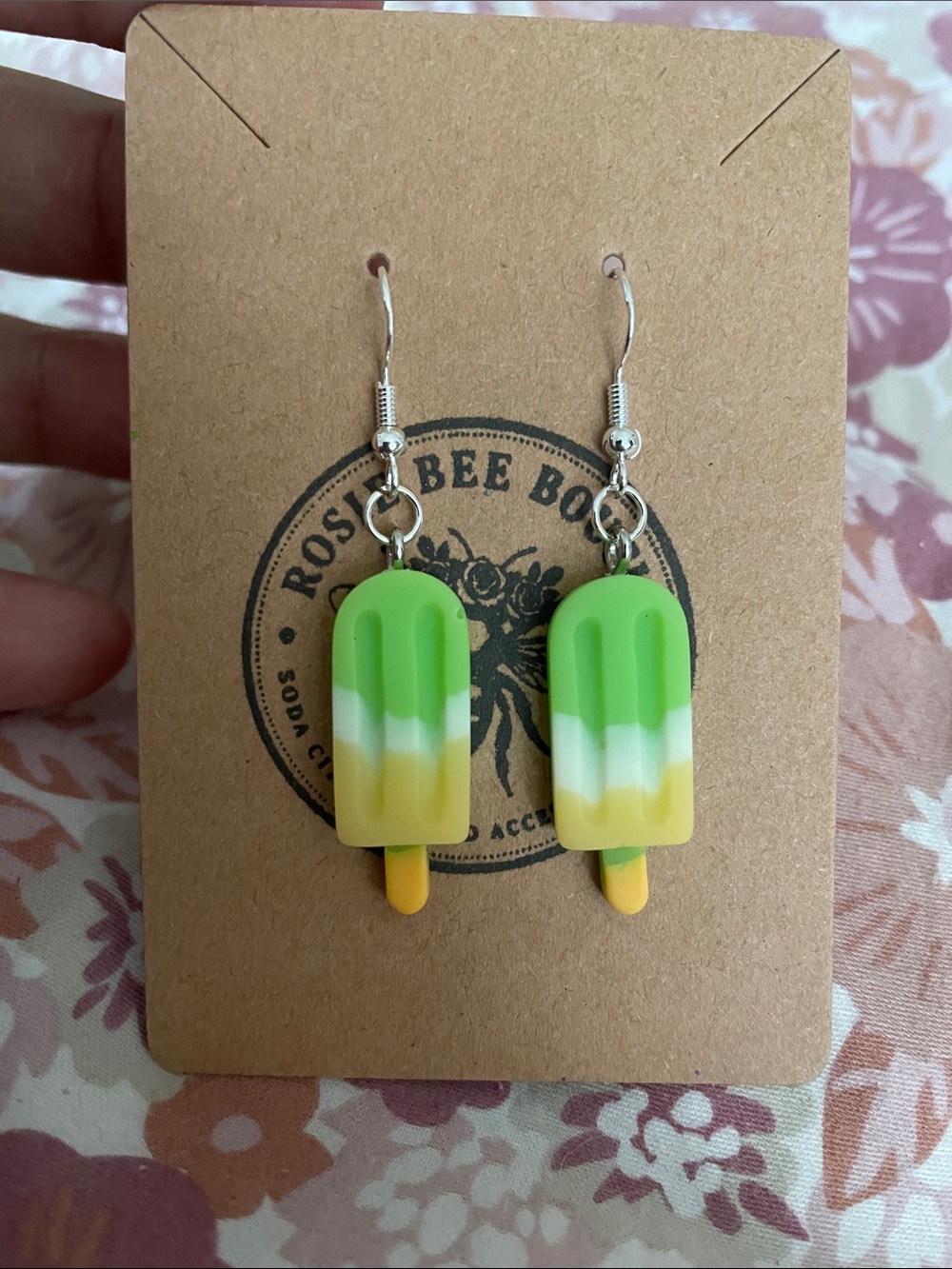 Green & Yellow Popsicle Earrings